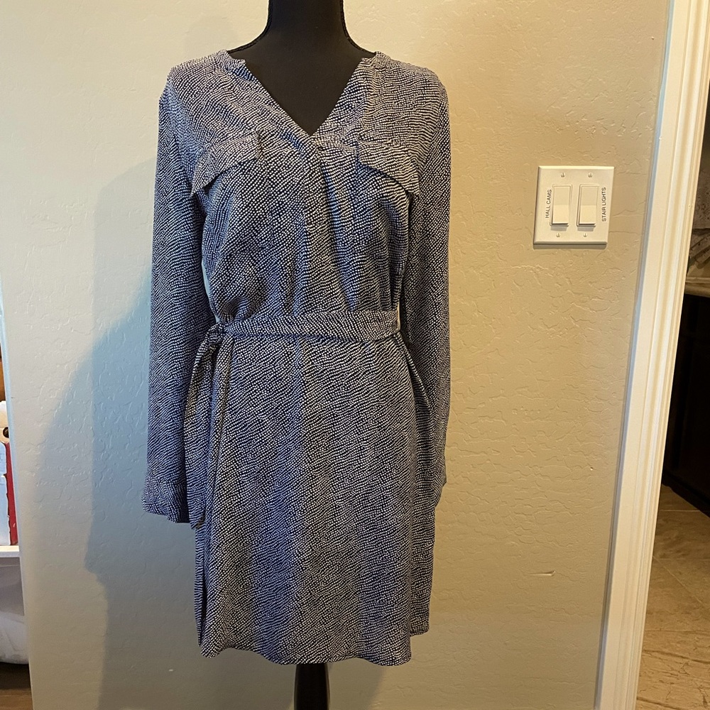 Dex Long Sleeve Blue Dress